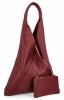 Kožené kabelka shopper bag Vittoria Gotti bordová 5820S